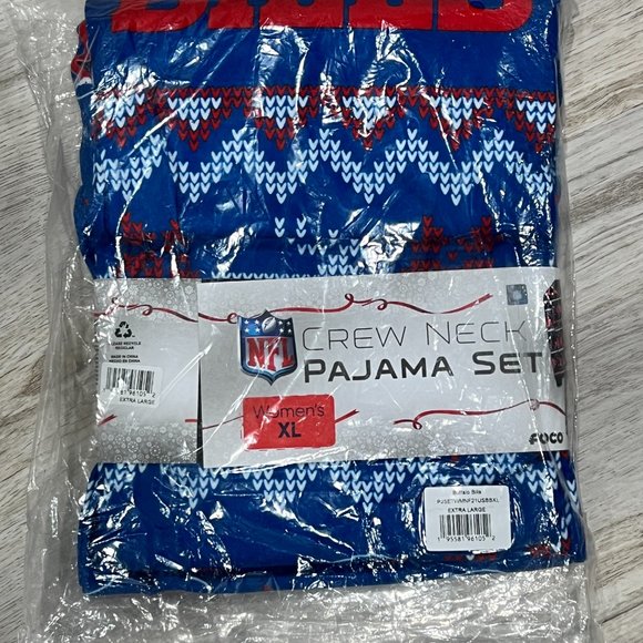 Buffalo Bills NFL Women's Crewneck Pajama Set FOCO Top & Pants NEW Women's XL - Picture 9 of 10